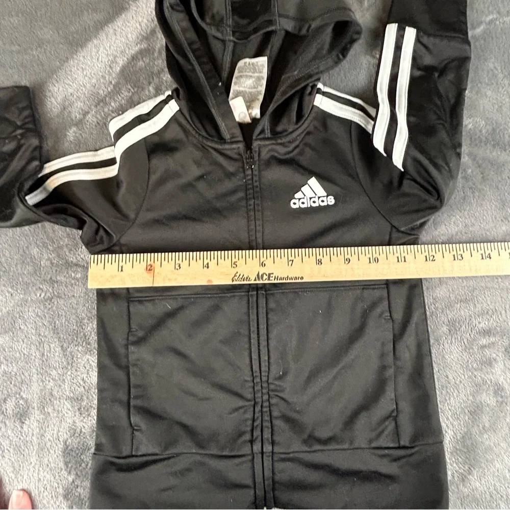 Adidas Boys 2-Piece Active Set Striped Tracksuit/Jogging Suit‎ Black/White Sz 2T